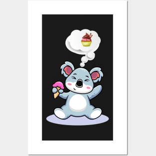 koala cupcake , funny koala Posters and Art